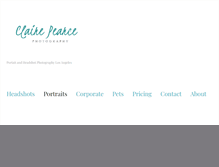 Tablet Screenshot of clairepearcephoto.com